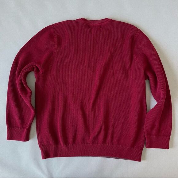 Eddie Bauer Burgundy Cotton Crewneck Knit Sweater Men’s Size XXL - Picture 3 of 9